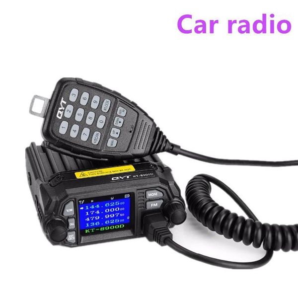 

walkie talkie 100% original qyt kt-8900d dual band quad vehicle car radio 136-174/400-480mhz mobile transceiver muted1