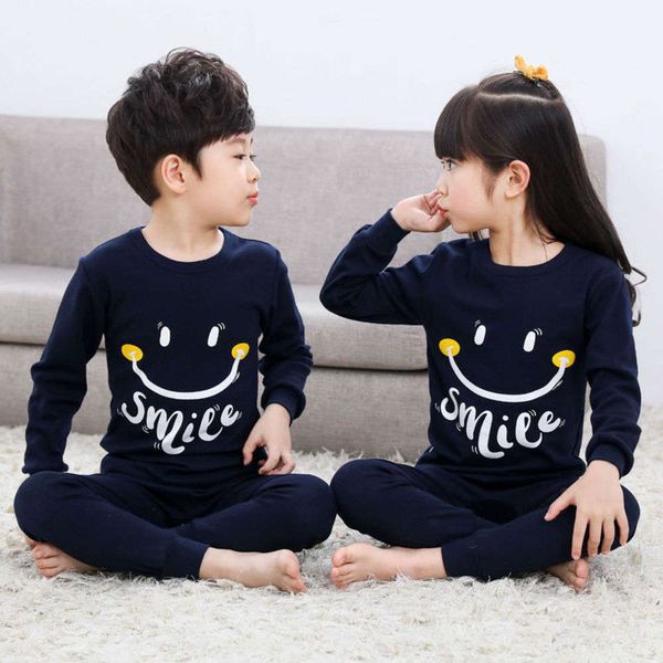 

korean pajamas winter leisure underwear cartoon home set children's cloth and autumn pants, Blue;red