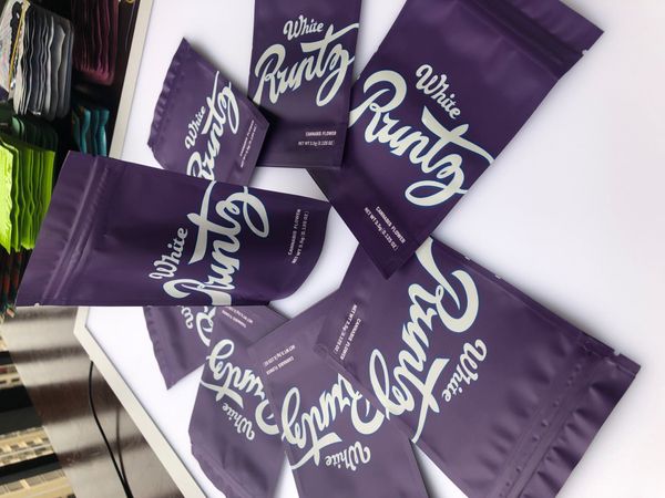 

packaging edibles purple empty white bags flower runtz bag mylar local wmtim powerstore2012