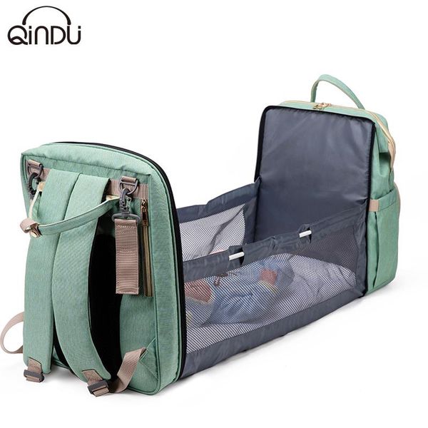 

dropshipping vip link diaper bag backpack with changing bed nappy bag maternity