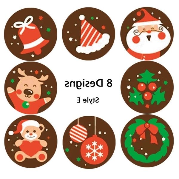 

new500pcs round 4 designs merry christmas thank you stickers seal labels for envelope cards gift package scrapbooking decor