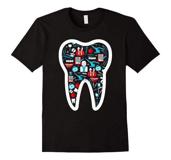 

dentist t shirt funny molar tee with dental icons shirts summer short sleeve novelty sport hooded sweatshirt hoodie
