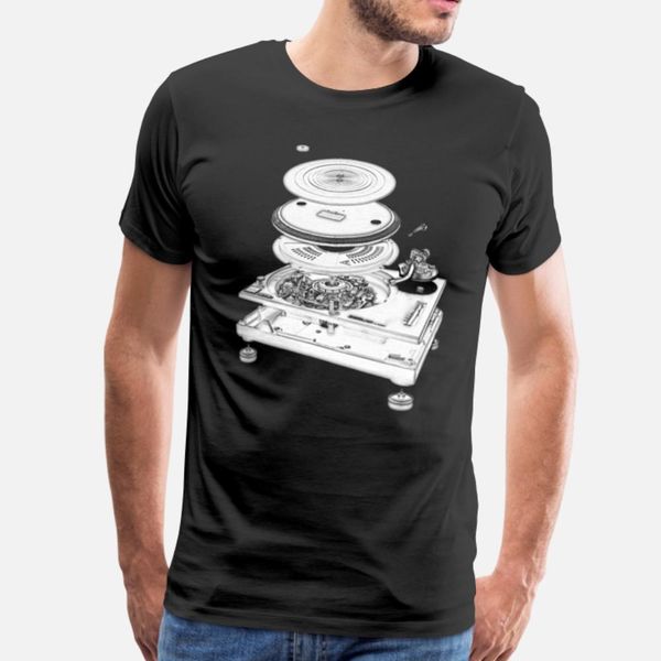 

dj turntable 1210 exploded sketch designers graphic t shirt cute lovely casual tracksuit hoodie sweatshirt