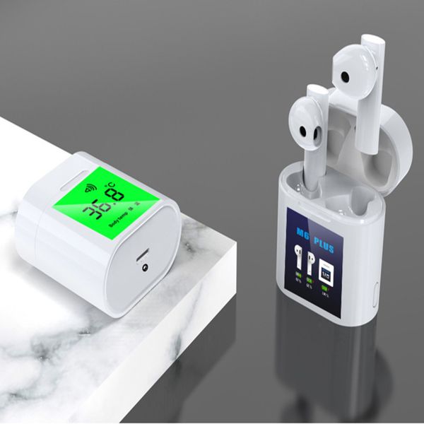 

m6plus bluetooth headset wirels temperature measurement lcd color screen bluetooth headset
