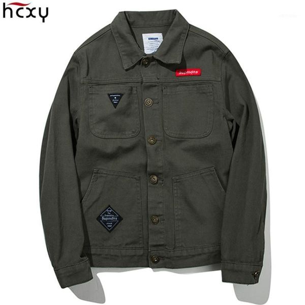 

hcxy 2020 autumn winter men's camouflage denim jackets men jean jacket male loose coat mens clothing full cotton plus size1, Black;brown
