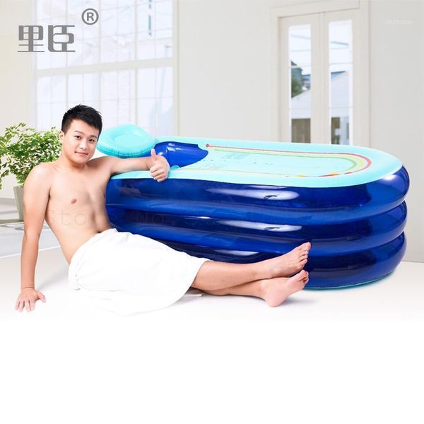 

bathing tubs & seats household inflatable bathtub single thickened folding can lie1