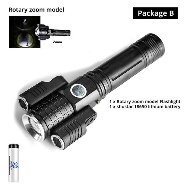 

деформируемые светодиодный фонарик супер яркий факел 1t62xpe масштабируемые 4 режима освещения работает от 18650 для кемпинга охота bbyabl