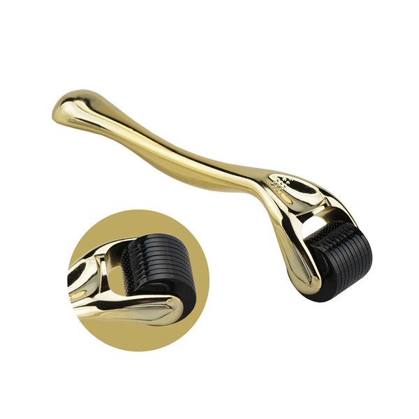 

dermaroller drs 540 needles microneedle derma roller gold colour microneedling skin roller for facial beauty spa dhl fast shipping 7 days