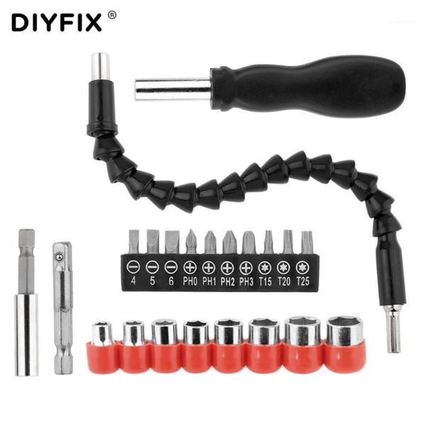 

multifunctional extension rod adapter electric drill bit hand screwdriver holder dremel connect link hex flexible shaft tool set1