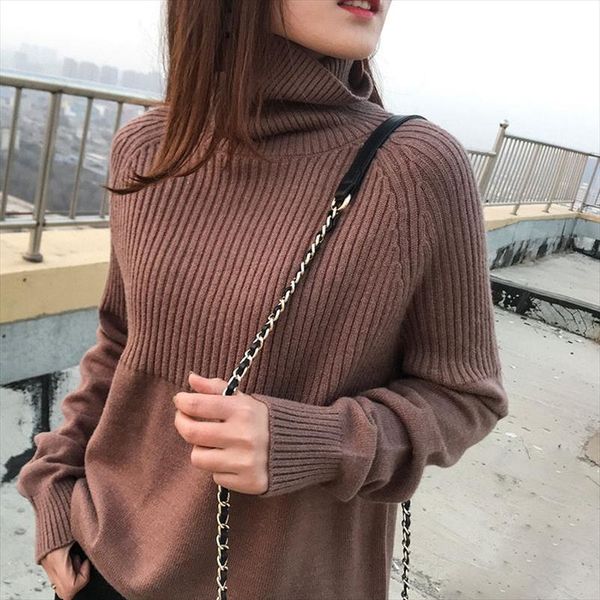 

turtleneck sweater ladies winter pullover cashmere sweater solid knit fall fashion drop shipping, White;black