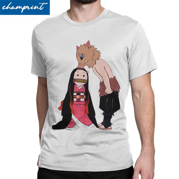 

men nezuko inosuke funny pure demon slayer anime demon blade round collar present sport hooded sweatshirt hoodie men t shirt