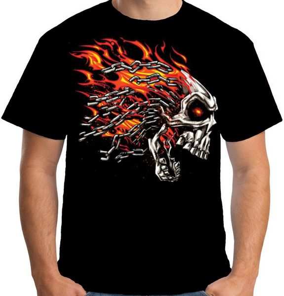 

summer mens burning evil flaming skull t shirt chopper biker a17876 for man shirts sport hooded sweatshirt hoodie