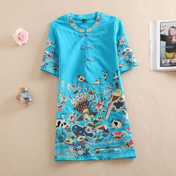 

fashion women summer casual blusas womens blouse embroidery floral blouses womens blusas vintage plus size women clothing, White