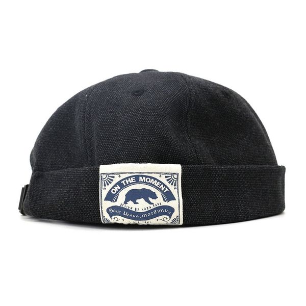 

vintage hip hop men hat washed cotton retro skull cap adjustable brimless hat landlord breathable beanie hat sailor cap y201024, Blue;gray