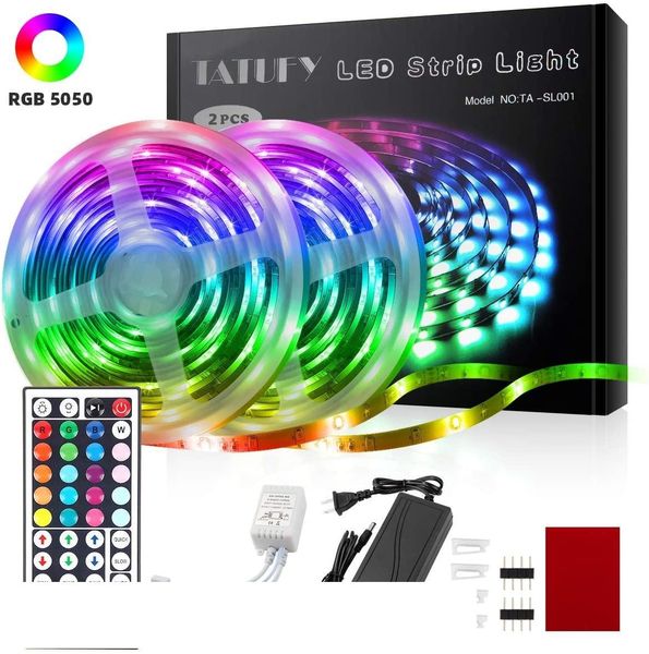 

полный дом освещения светодиодные светильники rgb 16,4ft 5m smd 5050 dc12v гибкие les полоски les lights meter 16different статические цвета