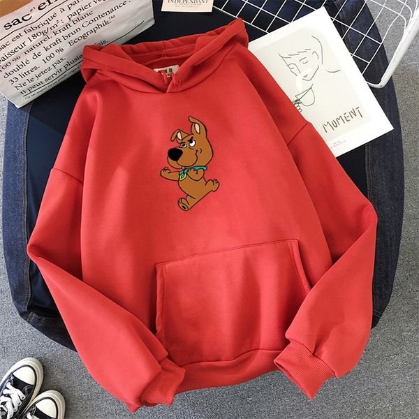

oversized cute dog print sweatshirt kawaii hoodies for women clothes hoody female itself winter women's hoodies full sleeve 201203, Black
