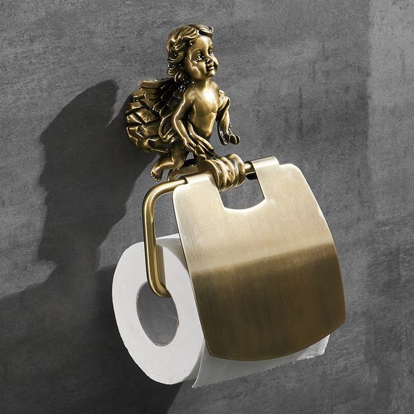 Ganci per accappatoio Colore bronzo Porta asciugamano Appendiabiti Appendiabiti Porta Cremagliera Classico Angelo Home Deco Montaggio a parete Mensola del bagno MB-0782B LJ201204