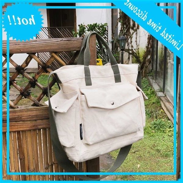 

producing area large capacity canvas leisure outdoor slant span korean creative multi bag