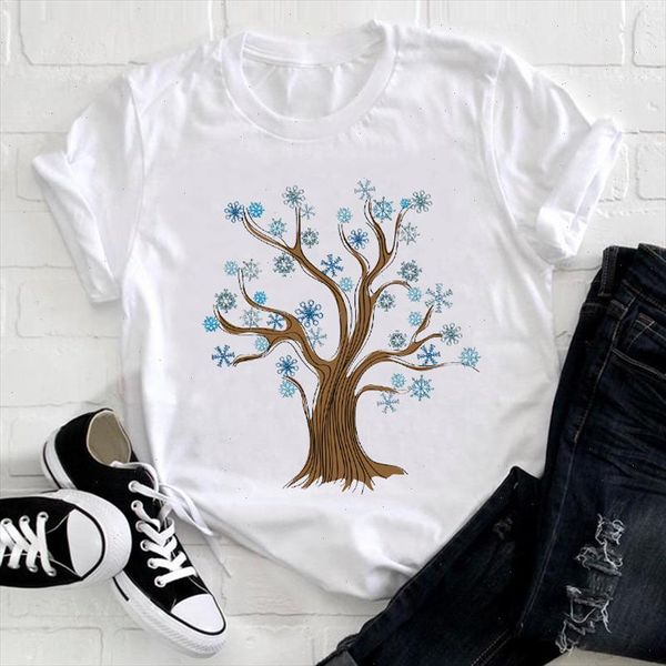 

women cute tree spring summer fashion 90s trend clothing lady clothes print tshirt female tee ladies graphic t shirt, White