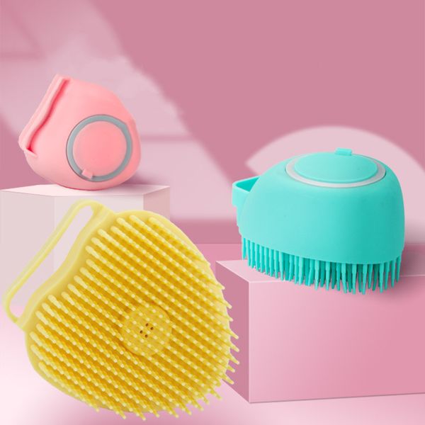 

designer silicone bath brush body brush with shampoo bottle soap dispensing bath shower brush gel baby body wash