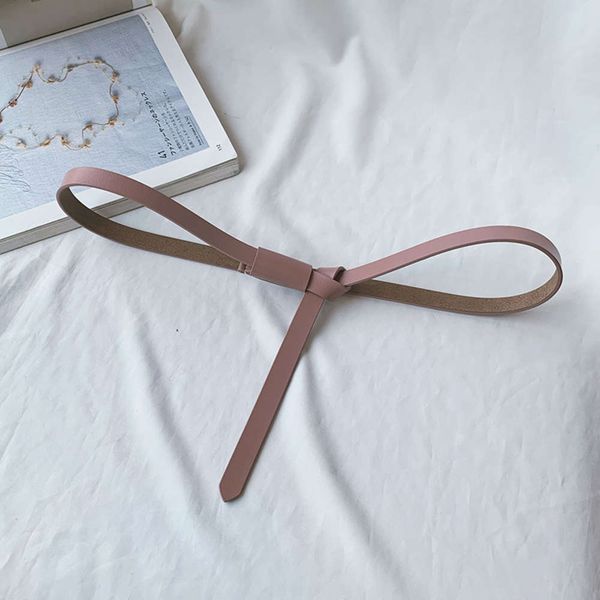 

summer simple versatile soft thin women's decorative dress with skirt waist casual pure leather belt, Black;brown