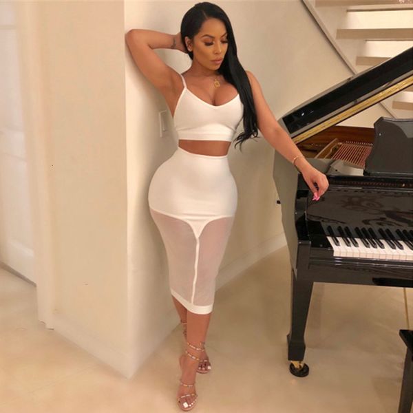 

women's cotton two piece mesh stitching + skirt set 8213 swimsuit bandage bathing suits pad