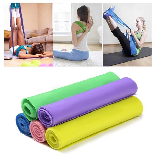 

resistance bands yoga elastic pilates rubber stretch strap sports exercise fitness belt1