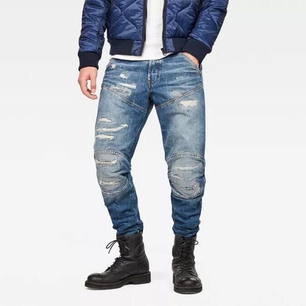 

2018 men's hole fashion jeans big size men jeans1, Blue