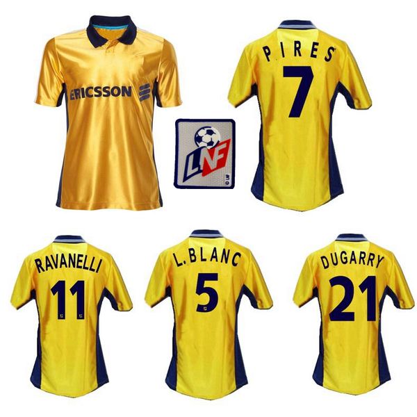 

1998 1999 olympique de marseille retro soccer jersey 98 99 pires maurice blanc ravanelli marseille classic vintage football shirt, Black;yellow