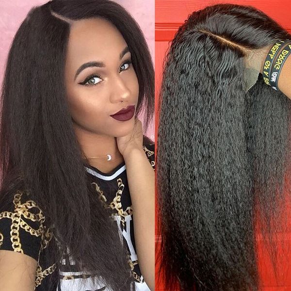 

straight wig 4x4 13x4 lace front human hair wigs full ends for women plucked baby hair brazilian italian yaki human wig, Black;brown