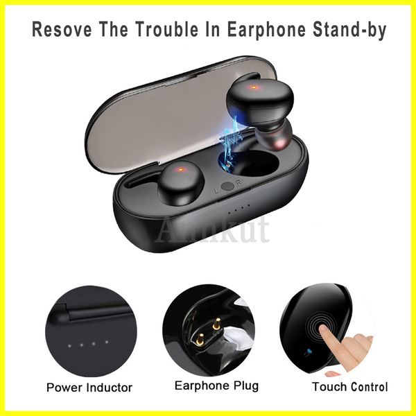 

tws 5.0 наушники, y30 tws bluetooth 5.0 наушники беспроводные гарнитуры водонепроницаемый наушники мини-вкладыши hifi гарнитура cradle desig