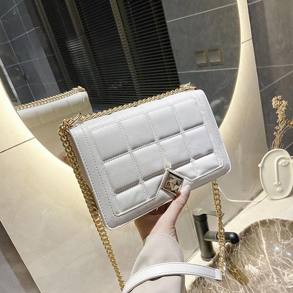 

texture small bag women 2020 new autumn winter small square bag messenger chain armpit