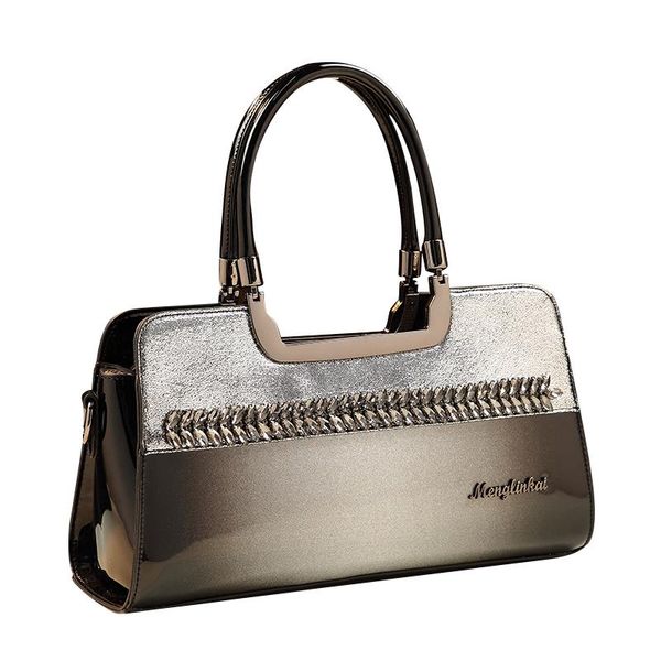 

icev new luxury diamond temperament package patent leather women handbag boston messenger tote handle evening clutch bolsas
