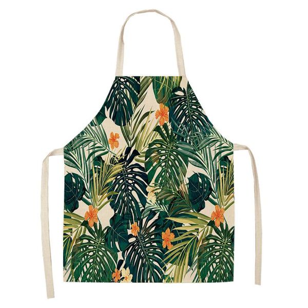 

pattern wq0002 baking kitchen accessory cooking flower home plant bibs for cactus cleaning heart cotton 1pcs 5365cm apron linen bbyecx