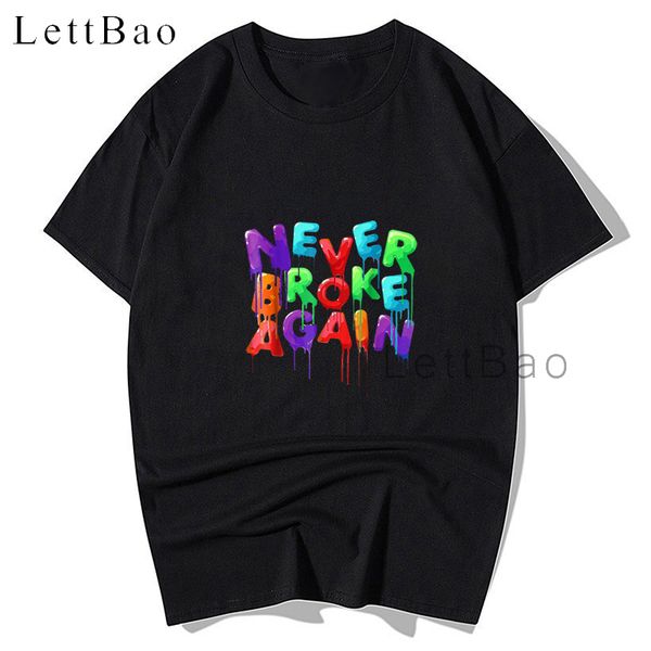 

never broke again colorful funny black gothic hip hop new short streetwear aesthetic tshirt sport hooded sweatshirt hoodie men t shirt