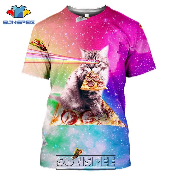 

space alpaca sloth cat 3d print shirts harajuku anime plus size men clothing
