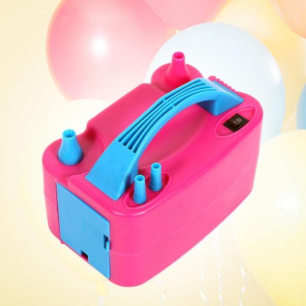 

high power two nozzle electric balloon inflator pump color air blower eu/us plug air compressor inflatable balloon party tool 1027