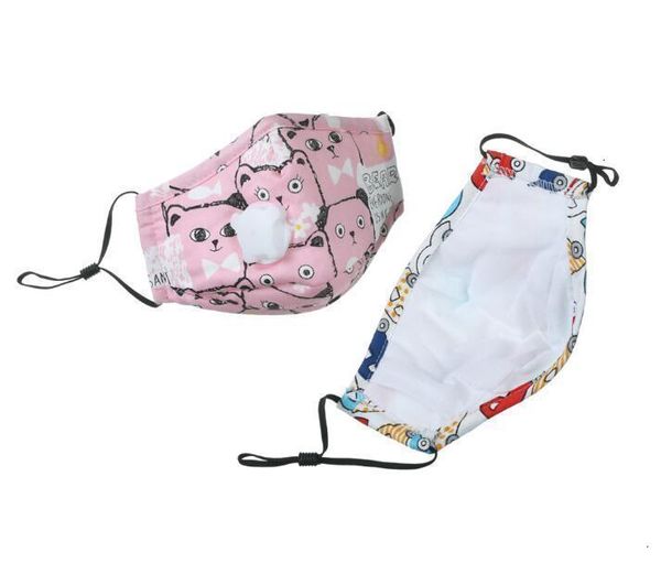 

kids masks quality children face cotton cartoon with active carbon filter breather valve pm2.5 dustproof protective mask