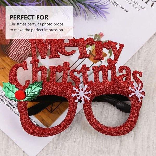 

6pcs christmas glasses adults children glasses frame practical christmas glasses decorative eyeglasses christmas eyewear party sqcpkm