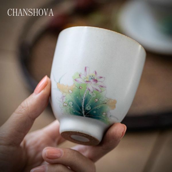 

chanshova 100ml traditional chinese retro style hand painted crackle ceramic tea cup chinese porcelain small coffee cup h301 jllwva