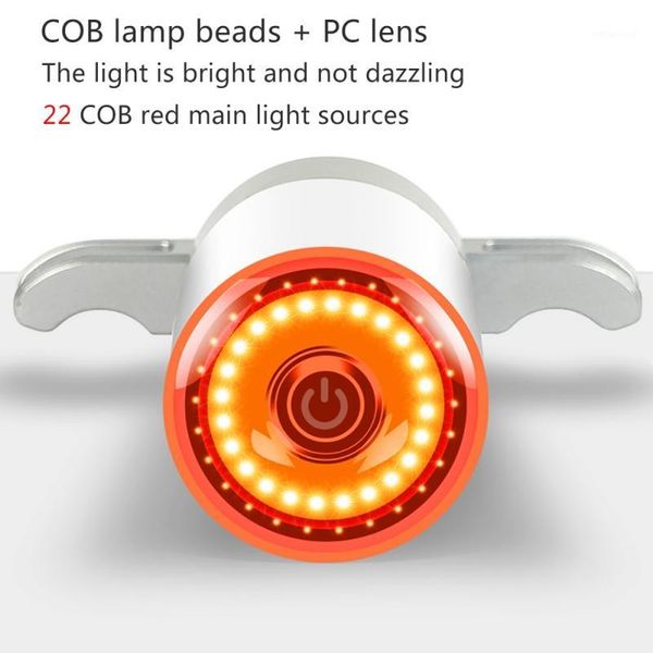 

bike lights smart bicycle rear light auto start/sbrake sensing detection waterproof usb charging led cycling taillight h1