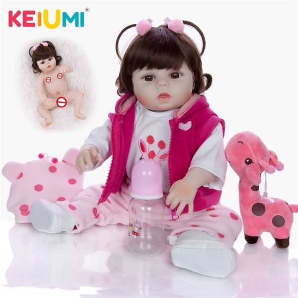

19'' 48 cm silicone full body reborn babies doll bath toy lifelike newborn princess baby doll boneca bebes reborn menina kid toy y