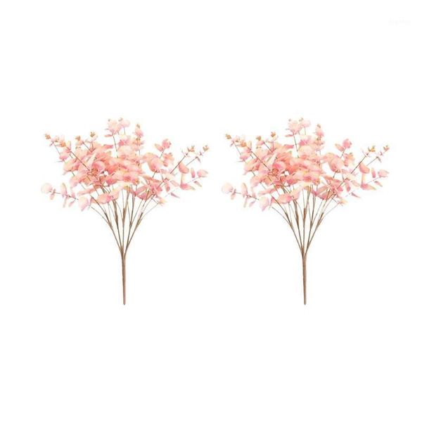 

2 pcs/set 20 heads imitation artificial eucalyptus flowers bouquet wedding party decroation fake flower home decor accessories1