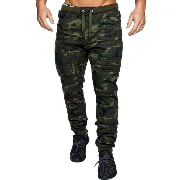 

plus size men long pants men's army sweat pants casual camo work outdoor zip cargo cool1, Black
