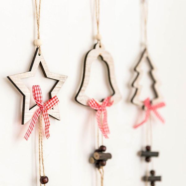 

christmas decorations decor gifts wooden ornament room pendant tree party home hanging year gift #201