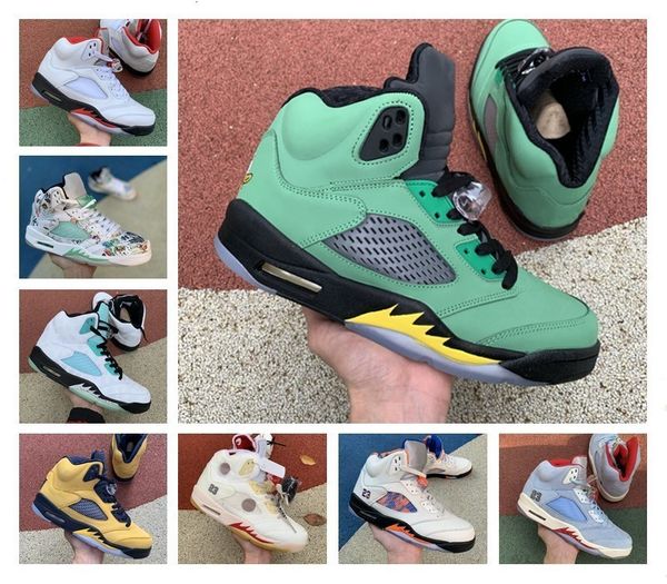 

5s 3 2020 jumpman 5 fire red michigan mens basketball shoes retroes black grape fresh prince black muslin satin bred sneakers trainers