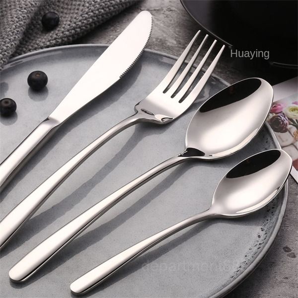 

grade 304 steak cutlery fork stainless steel western tableware spoon set buy 2 sets, send clip to thicken two or three sets
