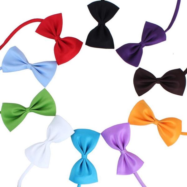 

19 colors dog bow cat necktie adjustable puppy kitten collar bowknot tie colorful neckwear for pet wedding birthday party ahd3076