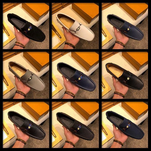 

mf luxury mens loafers casual slip-on driving shoes for designer male breathable flat moccasins comfortable microfiber leather footwear 11, Black