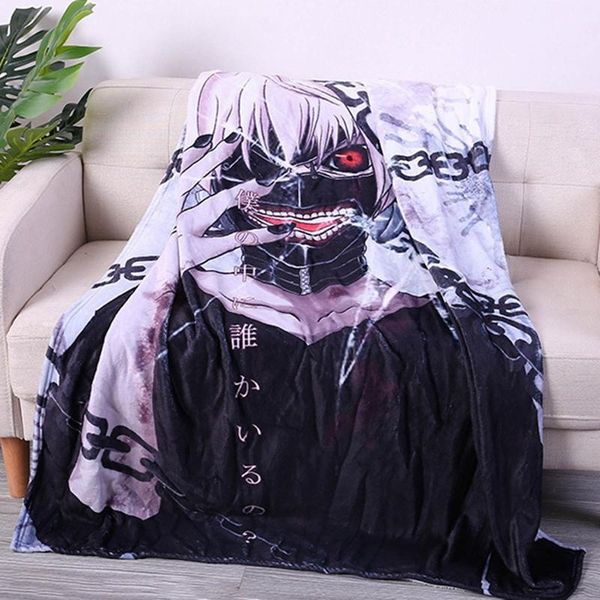 

anime tokyo ghoul 3d printed flannel blanket for beds thick quilt fashion bedspread sherpa autumn winter sofa nap blanket1